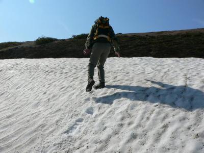 Snow bank near the Wright River